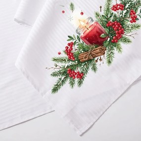 EMI Winter Cranberry damaszt terítő 35x180 cm