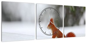 Egy mókus képe (órával) (90x30 cm)