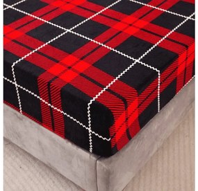 Mikroplüss lepedő ALBURY 200x200 cm piros