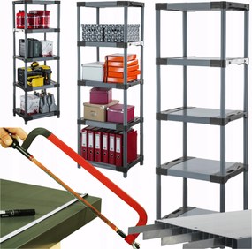 Műanyag állvány pincébe 180x50x46 Eco Erősített Tartós