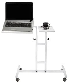 Állítható asztal GLEN 87x67 cm fehér
