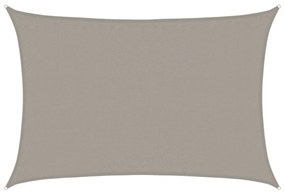 világosszürke négyszögletű HDPE napvitorla 160 g/m² 3,5x5 m
