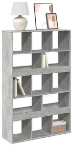 betonszürke szerelt fa könyvespolc 100 x 33 x 156,5 cm