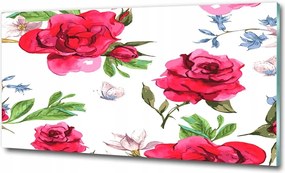 plexi kép 100x50 nagy falra Vörös rózsák