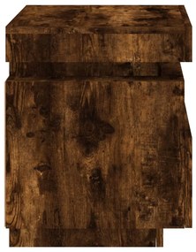 2 db sonoma tölgy éjjeliszekrény LED-fényekkel 40x39x48,5 cm