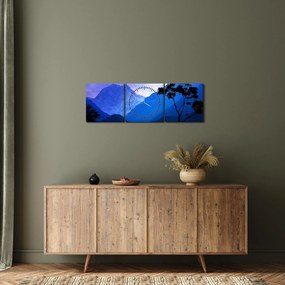 Kép - Éjszakai ég Nepálban (órával) (90x30 cm)