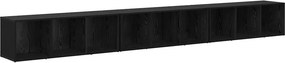 vidaXL TV szekrény garnitúra 3 pcs Fekete tölgy 37 x 35 x 107 cm