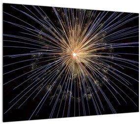 Tűzijáték képe (üvegen) (70x50 cm)