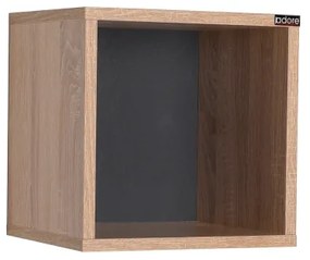 Fali polc 33x33 cm barna