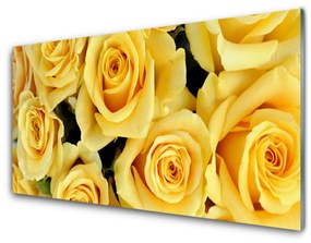 Modern üvegkép Rózsa virágok Plant 125x50 cm
