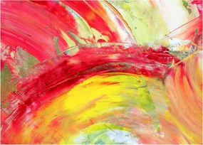 Absztrakció kép - festmény (üvegen) (70x50 cm)