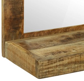 Fürdőszobai tükör 50x22x70 cm Tömör durva mangófából