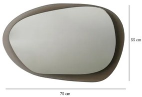 Fali tükör AQUA 55x75 cm barna