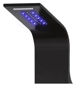 Verona Black termosztátos zuhanypanel, rozsdamentes acél, LED