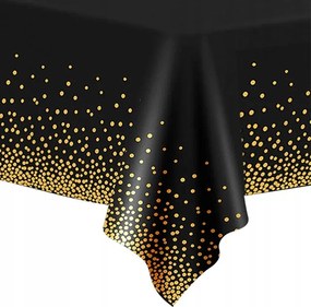 Abrosz fekete arany konfetti 137x274cm
