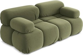 Világoszöld bársony moduláris kanapé 190 cm Lokua – Makamii