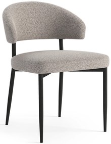 MAZZONI EXPORT IRIS Bézs Latte (Monza 60 szövet) - MODERN LOFT BOUCLÉ KÁRPITOZOTT SZÉK NAPPALIBA/ÉTKEZŐBE