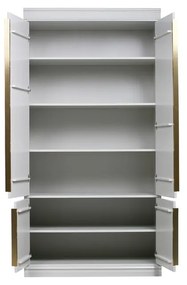 Világosszürke borovi fenyő ruhásszekrény klasszikus ajtóval 110x215 cm Organize – BePureHome