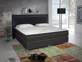 Boxspring Franciaágy 180 cm Piper (fekete) (matracokkal). 611047
