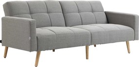 HOMCOM 2 az 1-ben kanapéágy 205 x 88 x 80 cm, lenhatású kárpit, állítható háttámlák — Aosom