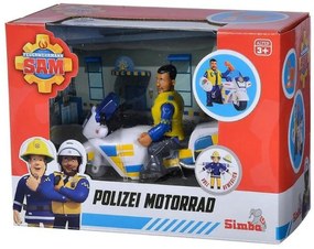 Simba Toys Sam, a tűzoltó - Rendőrségi motor Malcolm figurával (109251092038)