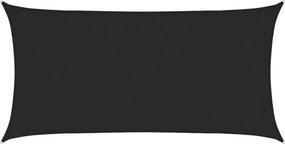 vidaXL fekete HDPE napvitorla 160 g/m² 3 x 6 m