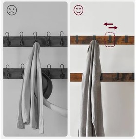 NAVOR álló ruhafogas, barna/fekete