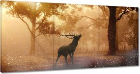 Vászonkép 180x90 Szarvas az erdőben