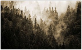 Fotótapéták 520x318 Tájkép Szépia Hegyek Köd