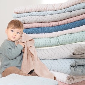 Bézs pamut kötött gyerek takaró 80x80 cm Frosty Almond – Roba