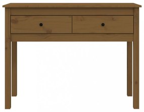 mézbarna tömör fenyőfa tálalóasztal 100 x 35 x 75 cm