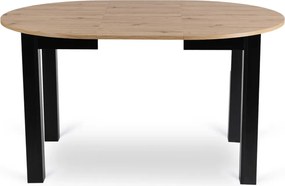 Bővíthető étkezőasztal 102–142 cm Artisan tölgy / fekete színkombinációban – HARRY