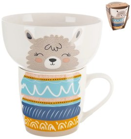 Porcelán bögre és tálka szett 2 db-os 350 ml – Orion