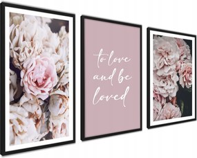 Modern Képek Poszterek Bazsarózsa Rózsa Love Glamour Keretben