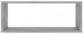 6 db betonszürke szerelt fa négyszögű fali polc 60 x 15 x 23 cm