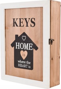 Kulcstartó Doboz Akasztós Home Keys bézs 30x10x40 cm rendszerező