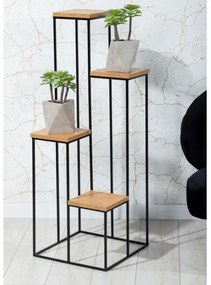 KASKADA virágtartó állvány 70x34 cm fekete/barna