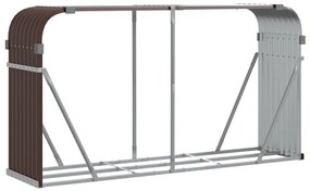 vidaXL barna horganyzott acél rönktartó 180x45x100 cm
