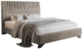 Franciaágy 160 cm Lania 160 (ágyráccsal) (bézs + barna). 1098719