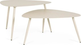 Acél kerti dohányzóasztal szett 2 db-os 73,5x77,5 cm Yvonne – Bizzotto