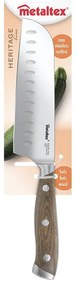 Rozsdamentes acél santoku kés Heritage – Metaltex