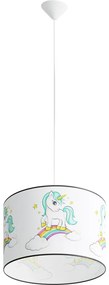 Sollux SL.1413 - Gyerek csillár zsinóron UNICORN 1xE27/15W/230V átm. 40 cm