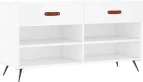 vidaXL fehér szerelt fa cipőpolc 102x35x55 cm