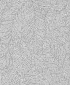 Szürke Tapéta Növényi Mintával Flizelin Levelek