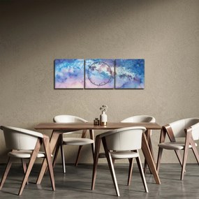Kép - Milky Way, akvarell (órával) (90x30 cm)