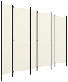 fehér 6 paneles paraván 300 x 180 cm