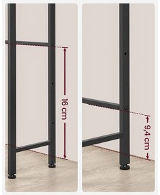 3 Szintes WC/mosógép fölé helyezhető polc szürkés-bézs és fekete színben