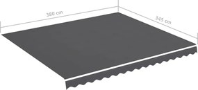 Antracitszürke csere napellenző ponyva 4 x 3,5 m