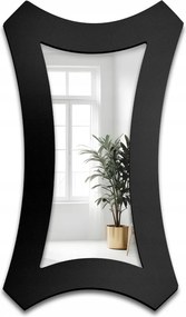 Dora dekoratív tükör széles fekete Mdf keretben 80x160