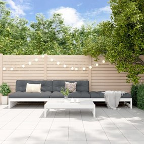 vidaXL 4 részes fehér tömör fenyőfa kerti ülőgarnitúra